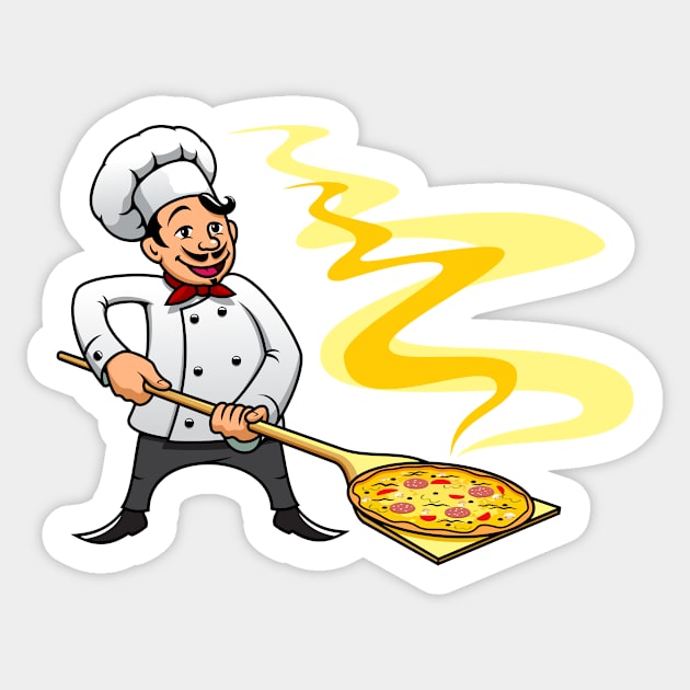 Oven Fresh Italian Pizza Sticker by InkyArt